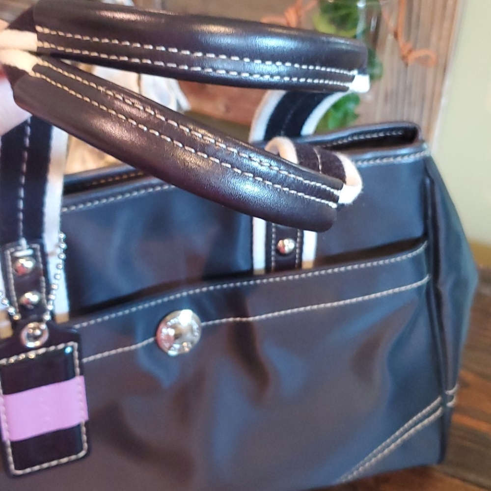 🌴 Coach black nylon Satchel - Picture 4 of 7